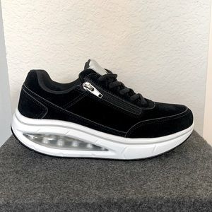 Height Increasing Sneakers Zipper Detail